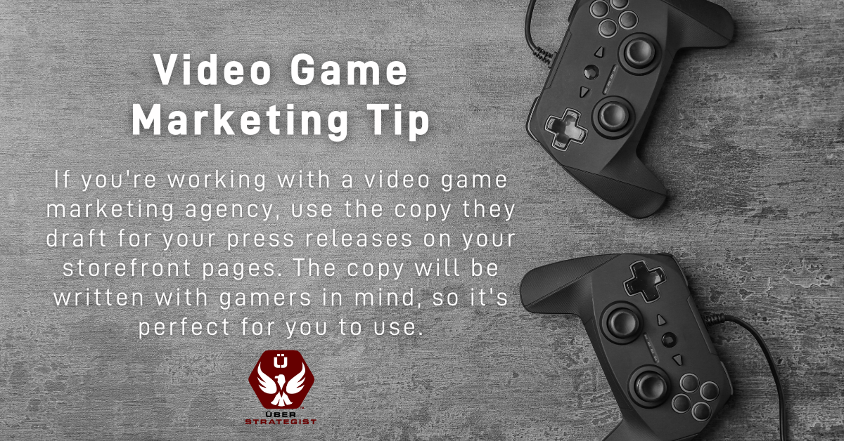 video game marketing and pr checklist - video game marketing tip press release