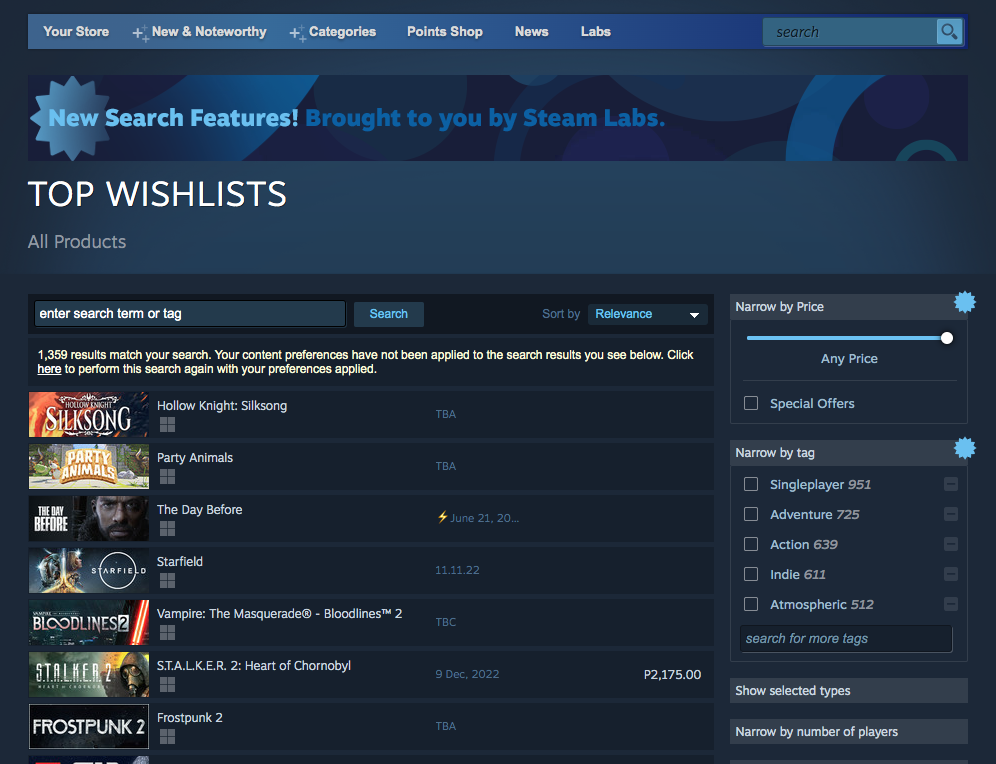 Creating a Steam Page That Sells wishlist